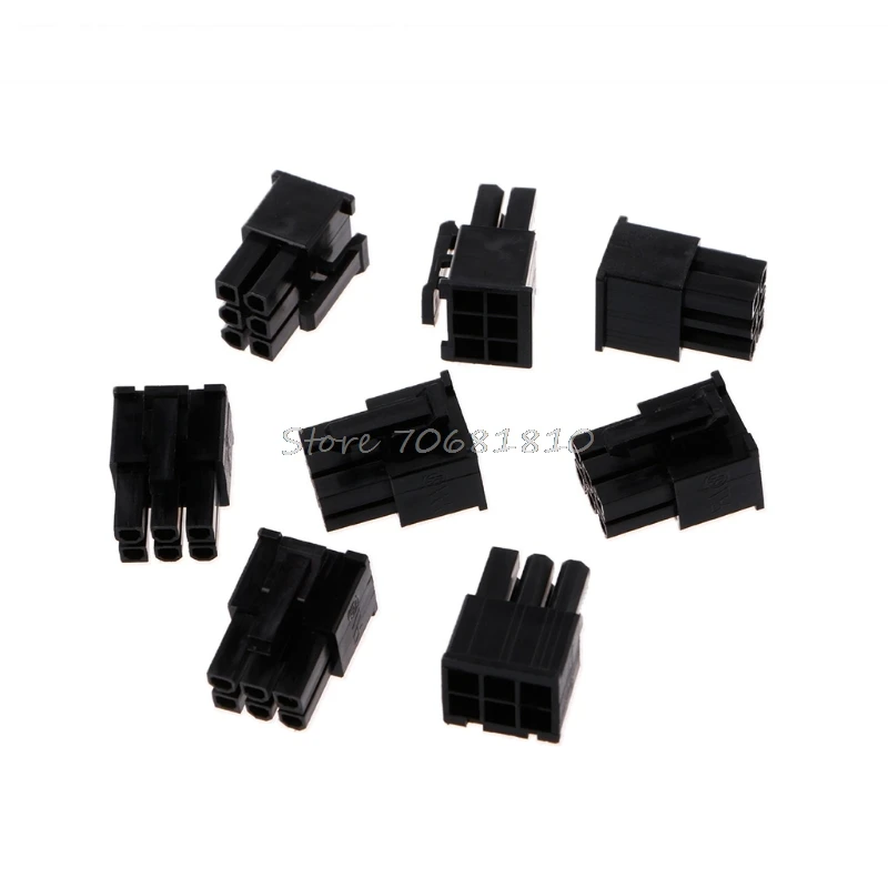 50 Pcs 4.2mm 6P 6 Pin Male Power Connector For PC Computer PCIE Plastic Shell New XQ_7 Drop shipping | Компьютеры и офис
