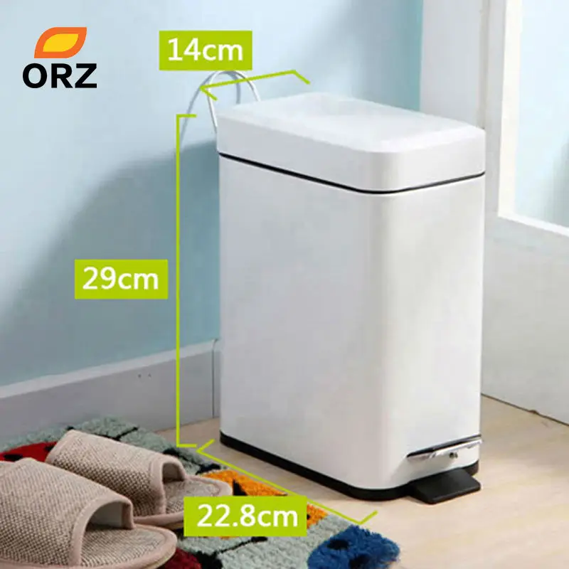 ORZ мусорное ведро для ванной комнаты кухни гостиной офиса 5л хранения пыли ящик