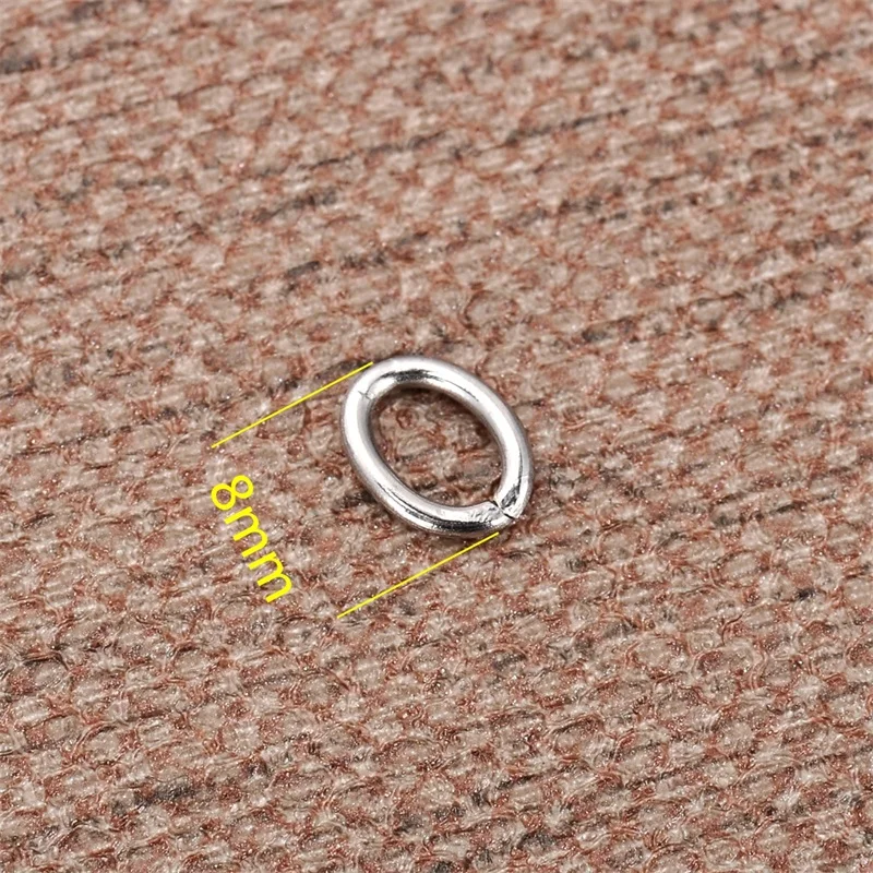 100 шт Овальные открытые кольца из нержавеющей стали, разделенные кольца для изготовления ювелирных изделий Diy, аксессуары 8 мм x 6 мм
