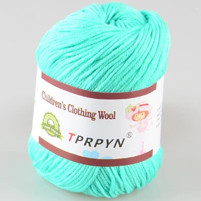 14 green TPRPYN 10 шт./лот, хлопчатобумажная пряжа из молочного волокна для вязания детской одежды, куклы, 5 трандов, 2,5 мм, вязание крючком, 12 мм, игла NL1131 - Цвет: 14 green