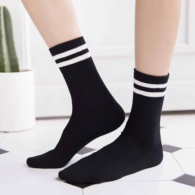 Хипстер женские носки 5 пар полосатый дизайн уличная осень зима 2018 Роскошные