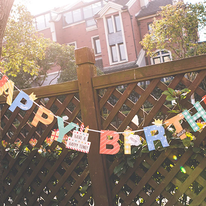 Печатный бумажный баннер с надписью гирлянда на день рождения для мальчиков и