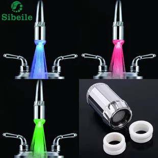 

SBLE Светодиодный водопроводный кран головки Температура Сенсор RGB Душ свечение потока ванной кран 3 цвета Изменение Сенсор смеситель для душ...