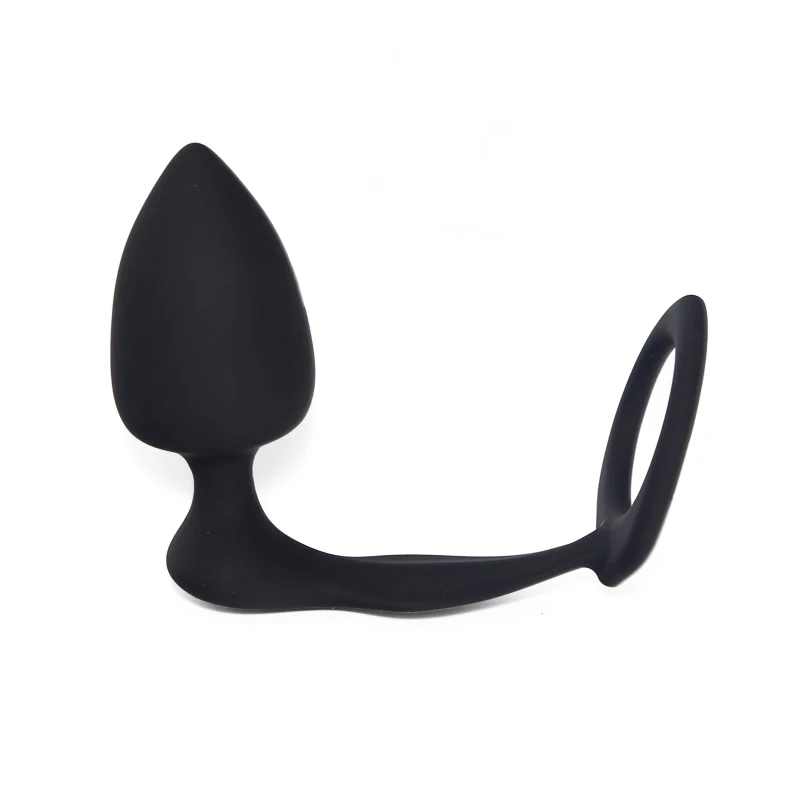 Силиконовый мужской массажер простаты с удлинителем для пениса кольцо анальный