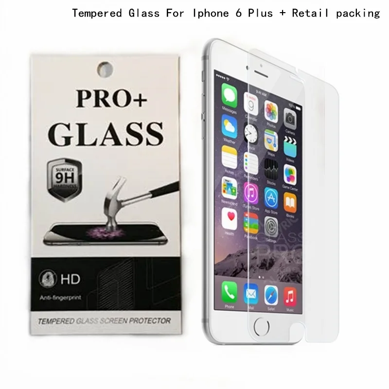 Закаленное Стекло для iPhone 6 плюс Чехол защитный экран смартфона закаленное
