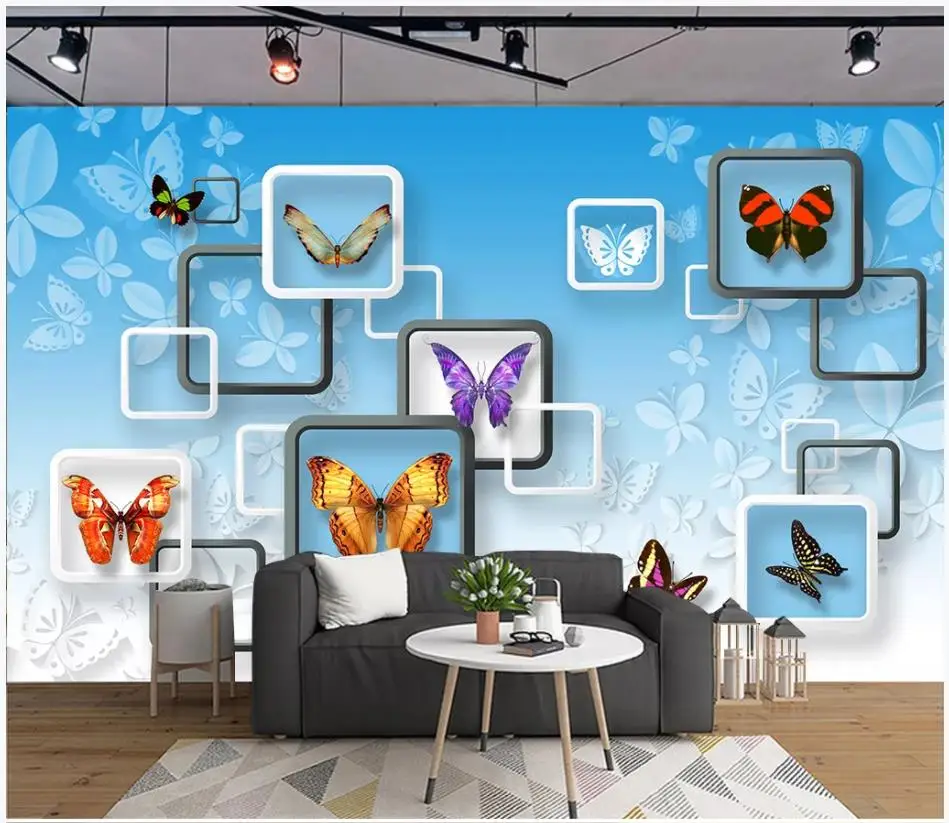 Custom photo wallpaper for walls 3 d murals Beautiful butterfly fashion background wall papers living room decor | Обустройство дома