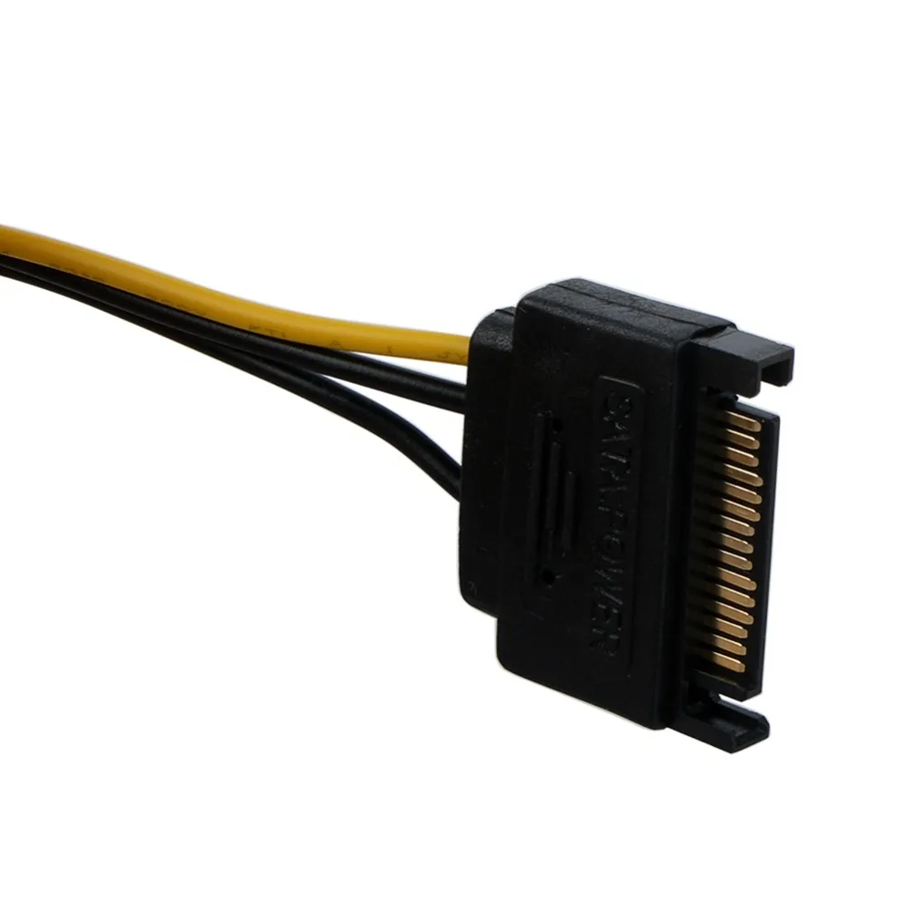 Видеокарта PCI E PCIe Express кабель питания для ПК с 15 контактами SATA Male 2 Female и 6 Sata