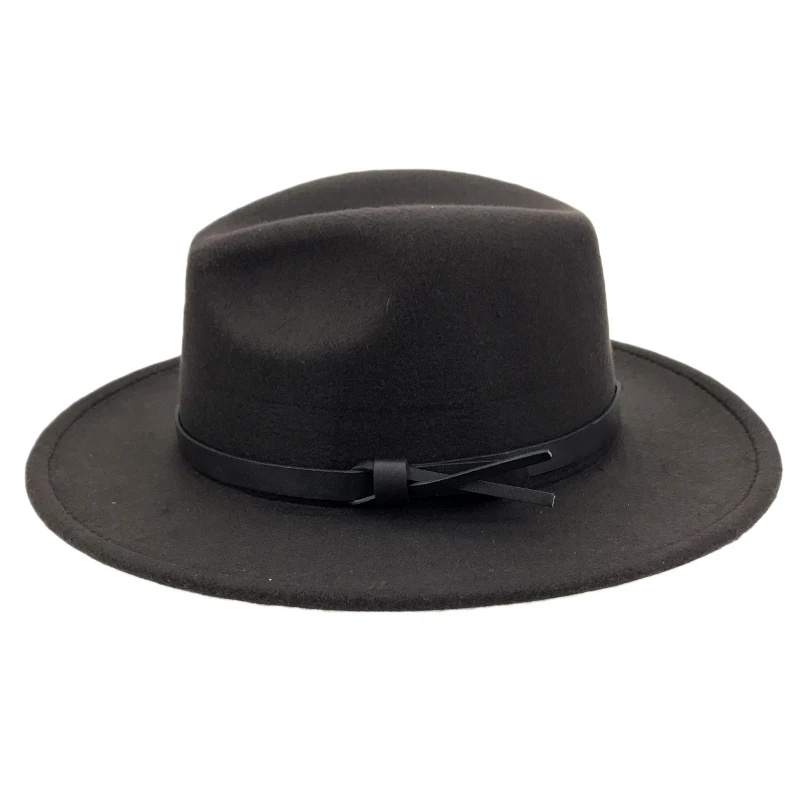 Женская и Мужская шерстяная шляпа Fedora с широкими полями, элегантная фетровая Кепка s, зима-осень, джазовая Панама, церковное сомбреро, YY18006