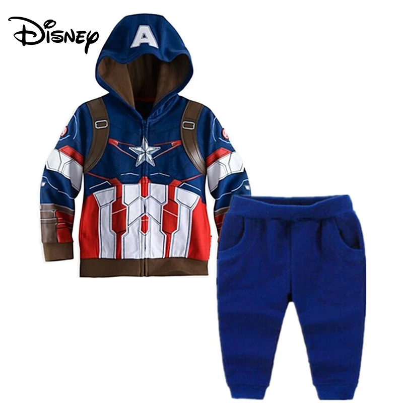 Хлопковый комплект с капюшоном для мальчиков из м/ф мстители | Детская одежда и