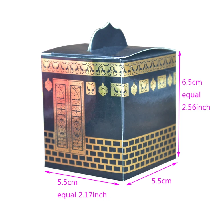Мусульманская Мекка паломник kaaba высечки золотой фольги hajj подарочная коробка