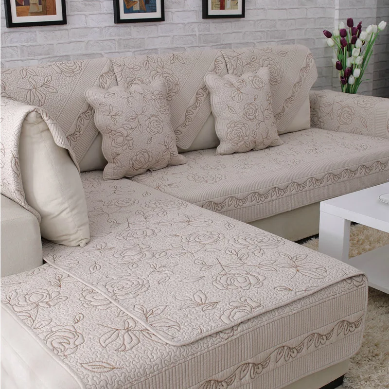 1Piece Europe Style Sofa Covers Cotton Fabric Flower Pattern Towel Soft Slipcover Couch Cover For Living Room Home Decor | Дом и сад