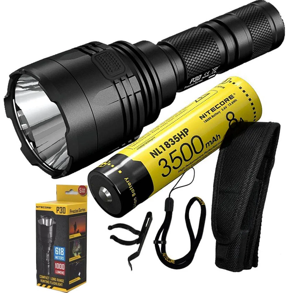 NITECORE P30 1000 люмен дальний тактический фонарь Открытый Охота Водонепроницаемый
