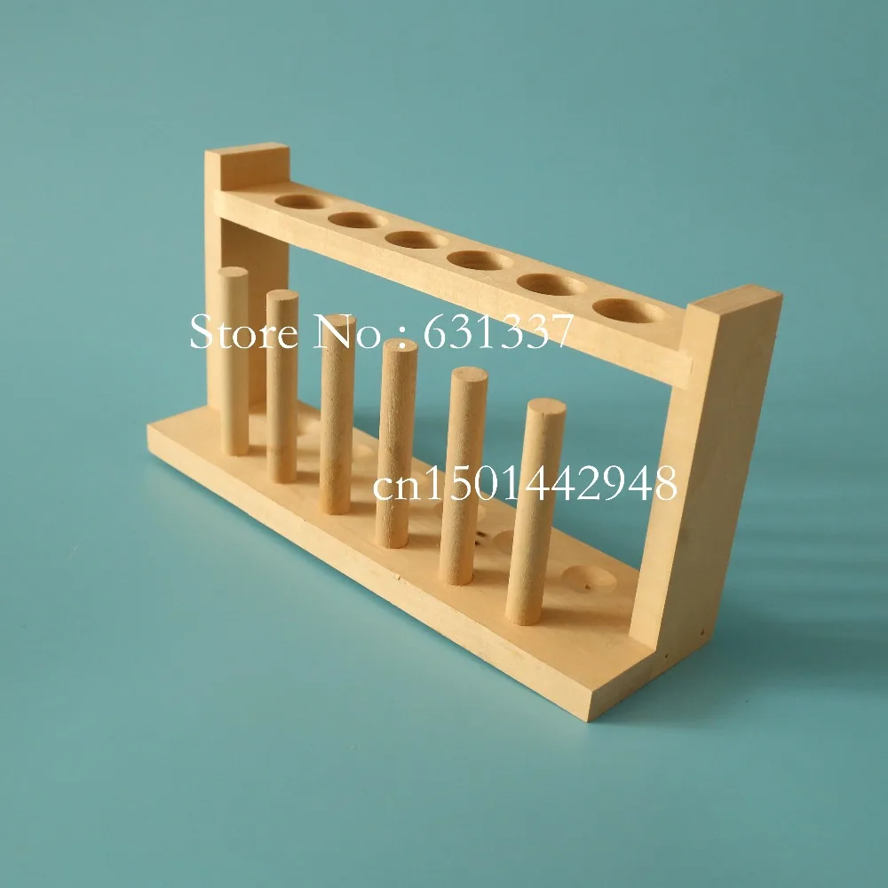 Лаборатория 6 отверстий деревянная пробирка диаметр отверстия 22 мм|test tube rack|wooden