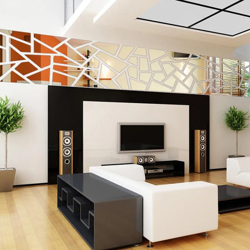 Акриловая наклейка домашний Декор Зеркало Эффект на стену искусство 3d настенные