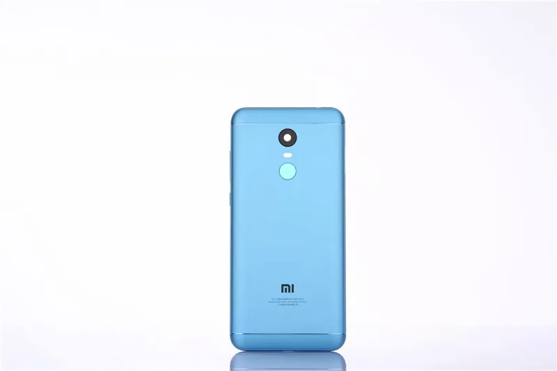 Синий Корпус для Xiaomi Redmi 5 Plus, задняя крышка для батареи, чехол для мобильного телефона, запасные части, чехол с кнопками, объектив - Цвет: Синий