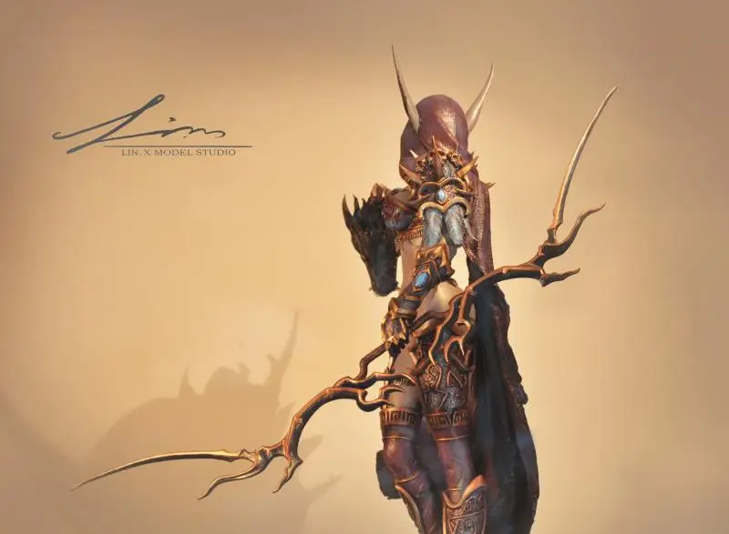 Модель вентиляторов wow Sylvanas Windrunner 66 см высота gk смолы статуя содержит светильник глазная фигура для коллекции