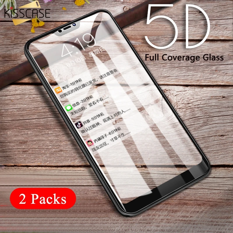 Защитное стекло для Xiaomi Redmi Note 5 6 Pro KISSCASE HD закаленное Pocophone F1 Mi 8 A2 Lite защита экрана |
