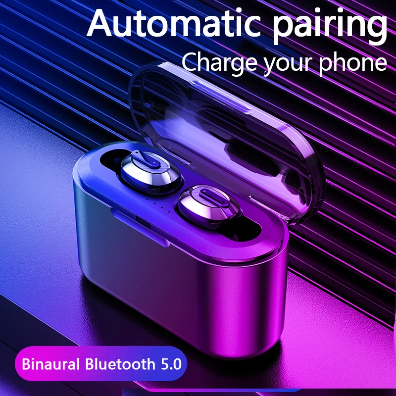 KSUN BT-01 TWS 5,0 Bluetooth наушники 3D стерео беспроводные наушники с двойным микрофоном
