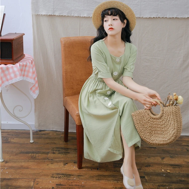 Кавайная одежда ulzzang в стиле Харадзюку лето 2023 женское платье Корейском модное