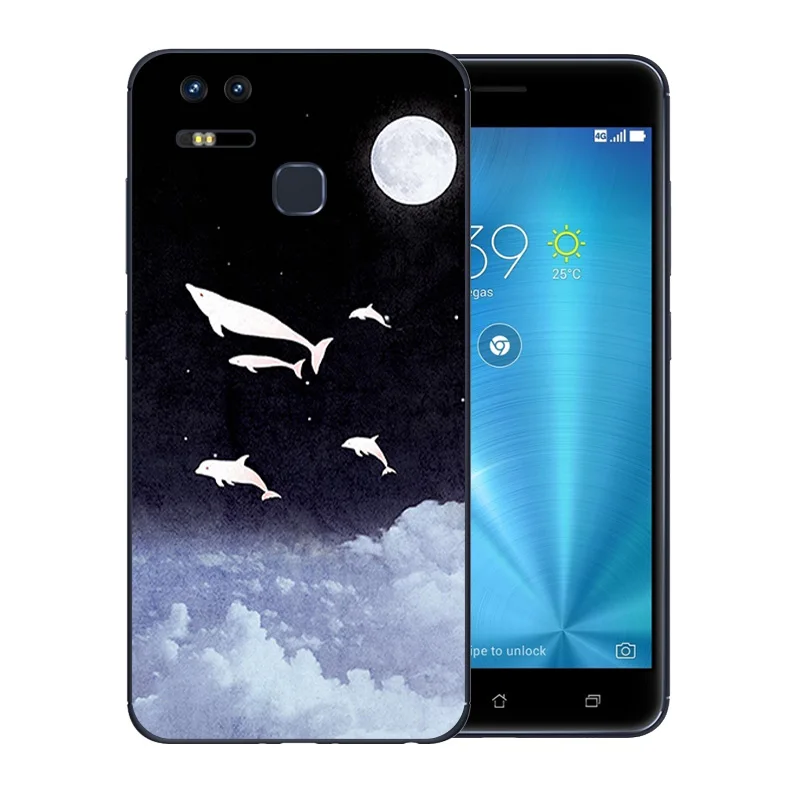 Luxury 5.5 inch For Asus Zenfone 3 Zoom ZE553KL Phone Cases Soft TPU Silicone Coque Pinky Pattern Back Cover Ze553KL Clear |