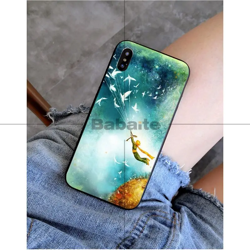 A4 Babaite Маленький принц и лиса умный черный мягкий чехол для телефона для Apple iPhone 8 7 6 6S Plus X XS MAX 5 5S SE XR чехол - Цвет: A4