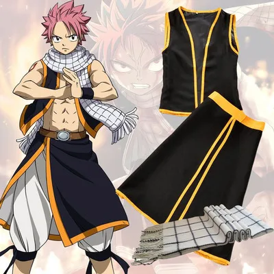 Полный комплект Сказочный хвост Etherious Natsu Dragneel косплей Харадзюку аниме конец