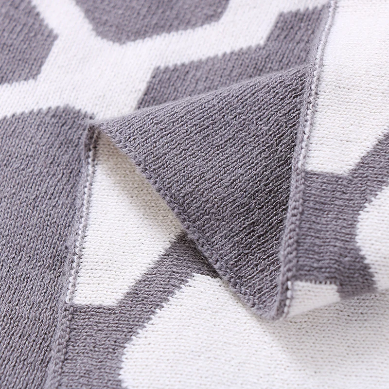 3 вида цветов доступны серый + белый полосатый узор плед хлопок теплые одеяла