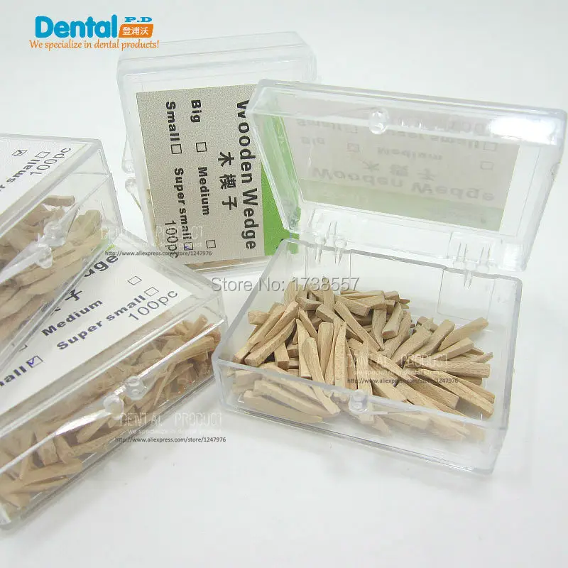 4 коробки деревянные стоматологические клинья стоматологический