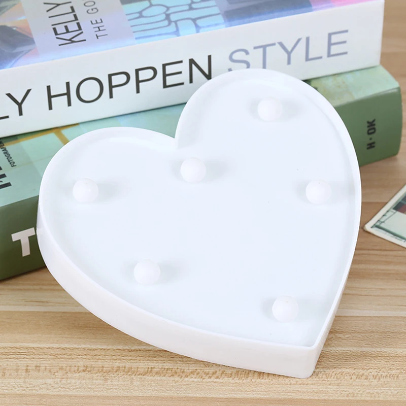 3D Любовь Сердце светодиодный ночник романтические светильники в форме букв