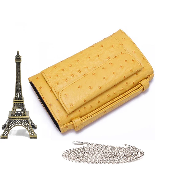 Ostrich Yellow Сумки из натуральной кожи TOPHIGH, новые женские модные брендовые роскошные сумки-тоут, сумки через плечо с цепочкой, женские вечерние сумки-клатчи - Цвет: Ostrich Yellow