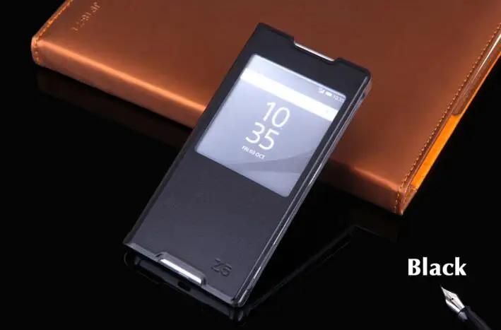 Чехол FGHGF для sony Xperia Z5 с окошком, кожаный флип-чехол для sony Z5 View, чехол для телефона E6603 E6633 E6653 E6683, полный Чехол Z5