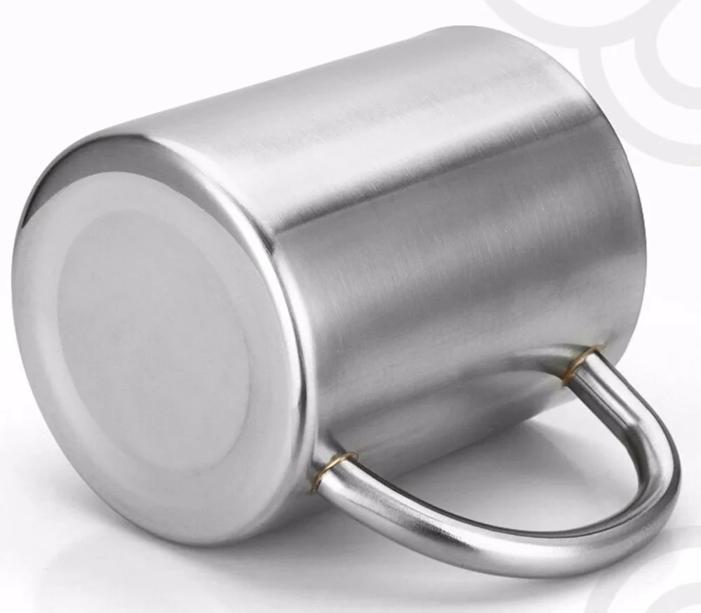 Бесплатная доставка 1 шт. Нержавеющая сталь Кофе кружки чашки для капучино Чай