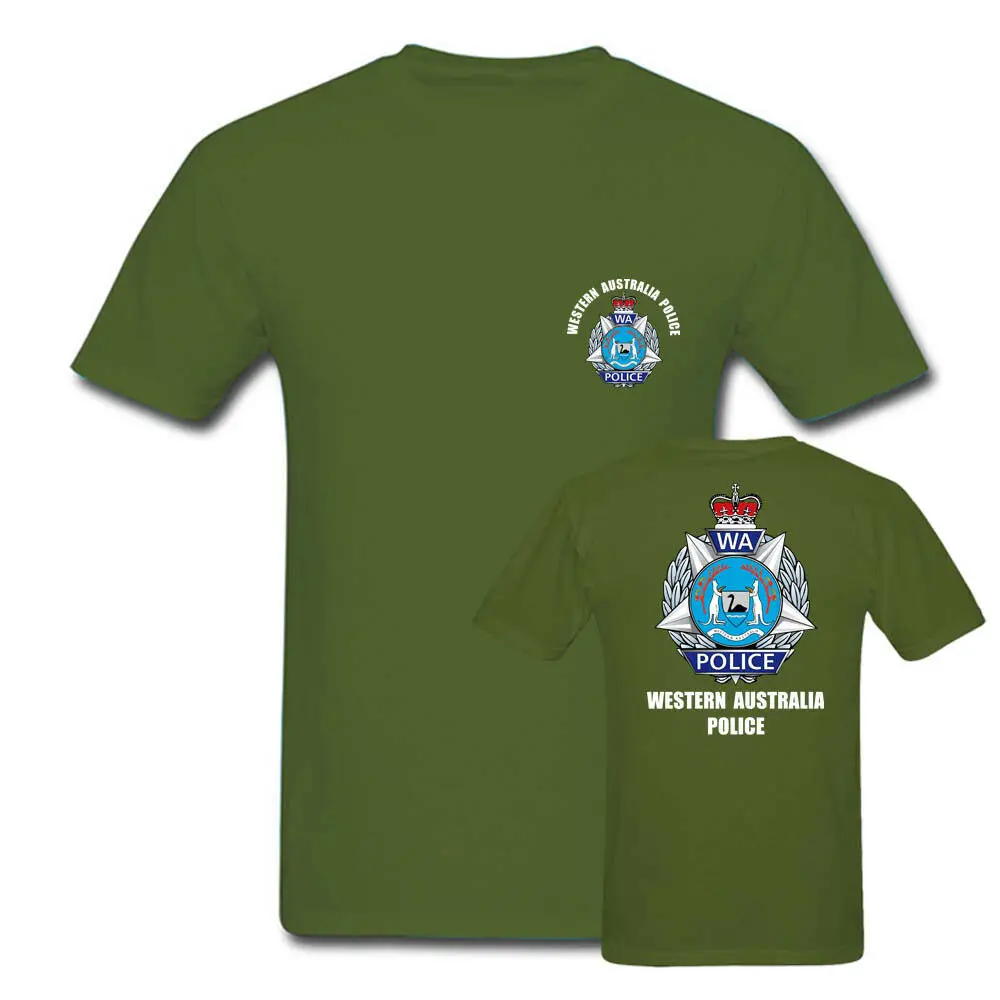 

Western Australia Police Mens Army T Shirts summer Style New T-Shirt Men O-Neck Tops Tees Summer Metal Tee Shirts