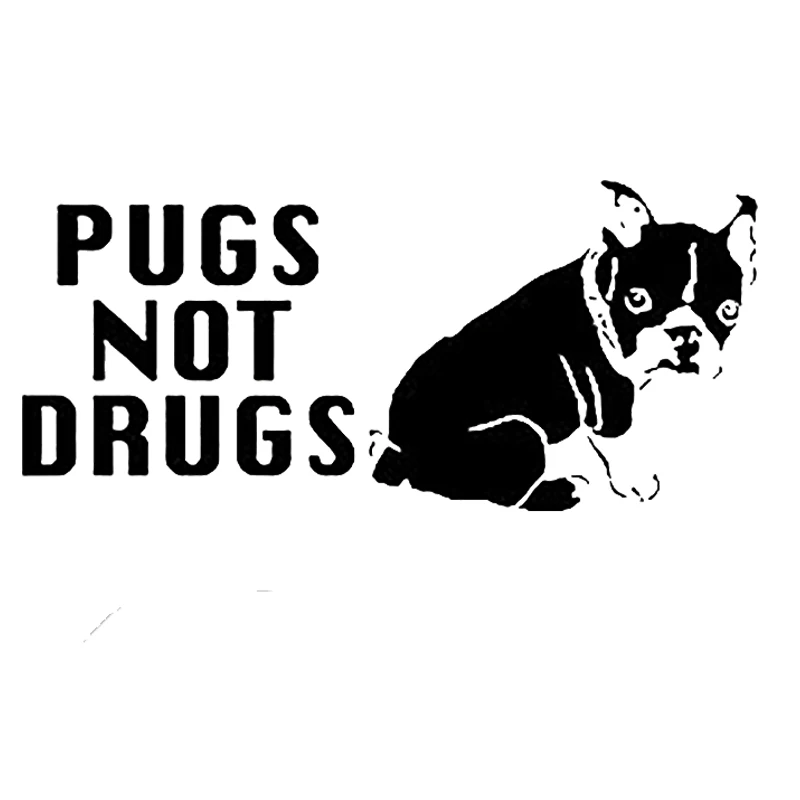 

Pugs Not Drugs Dog Car Bumper Sticker Funny Drift Jdm Cute And Interesting Fashion Sticker Decals