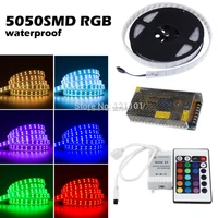 5m warm cool white rgb double led strip 5050 waterproof ip67 120ledm casing tube led diode tape strip with150w power adapter