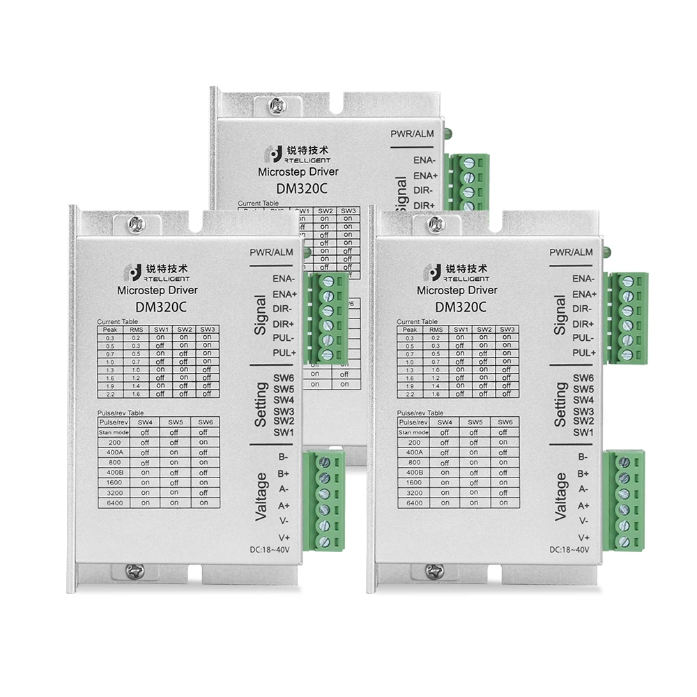 Продажа DM320C 3 шт. Nema 17 Драйвер шагового двигателя 2.2A 24-48VDC шаговый для Nema17