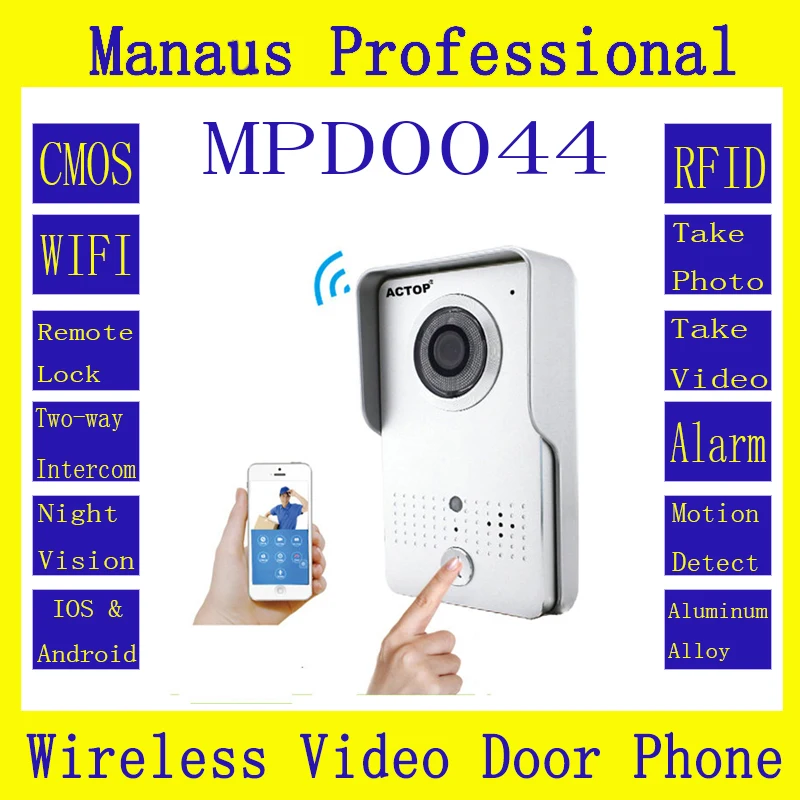 

Professional Smart Home WiFi Wireless Magnetic Lock RFID Video Door Phone Intercom System Home Improvement Visual DoorBell D44C