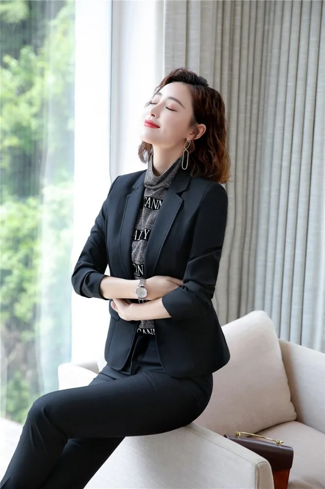 Деловая рабочая одежда униформы костюмы с брюками и куртками пальто новинка