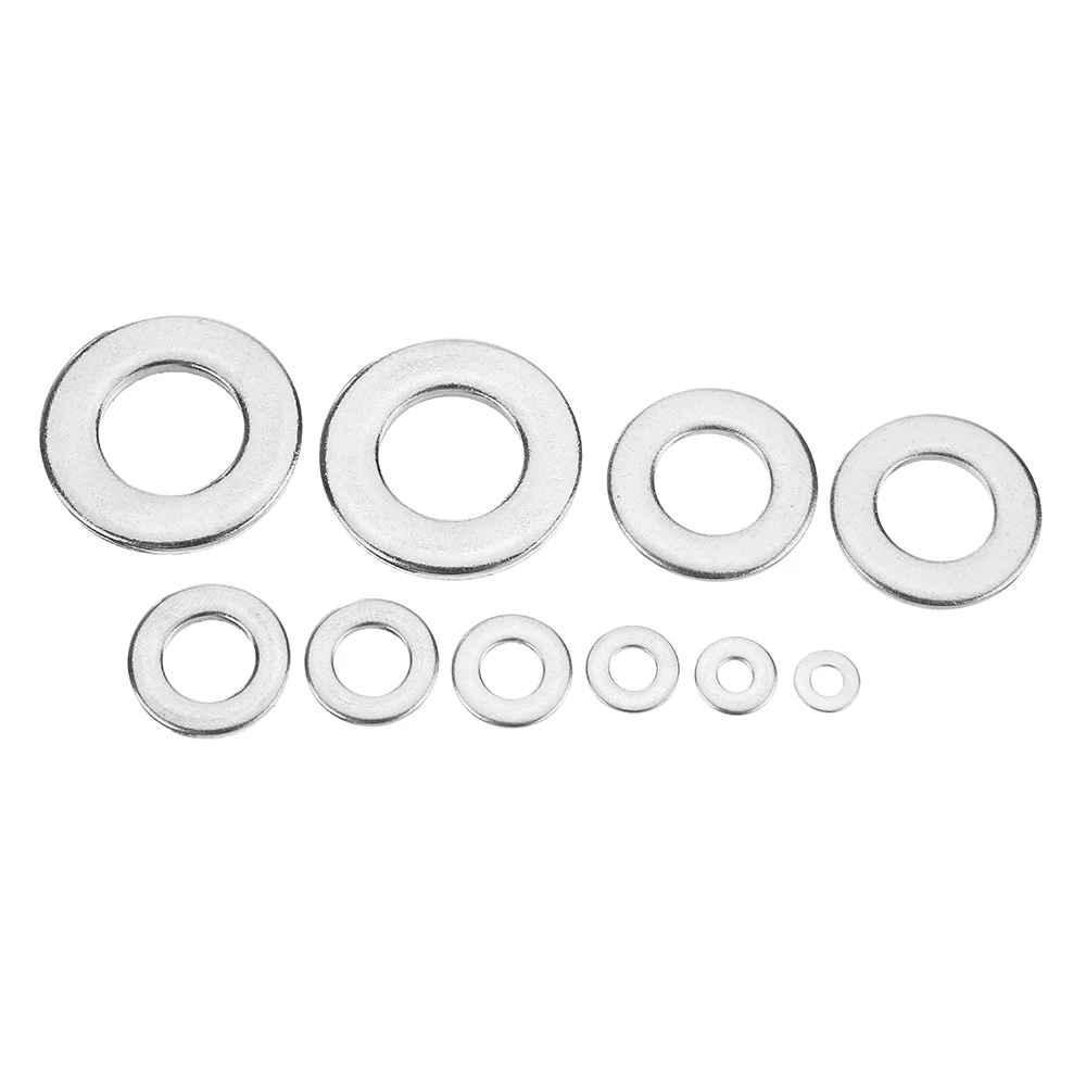 400Pcs 304 Stainless Steel Flat Washer Round Assortment Set M2/2.5/3/4/5/6/8/10 | Обустройство дома