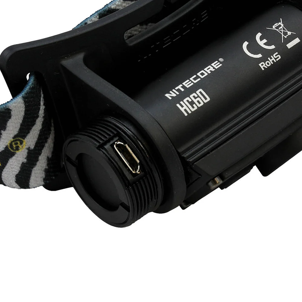 Nitecore HC60 USB Перезаряжаемый налобный фонарь 1000LMs CREE XM-L2 U2 светодиодный в комплекте 3400 мАч 18650 аккумулятор наружная фара