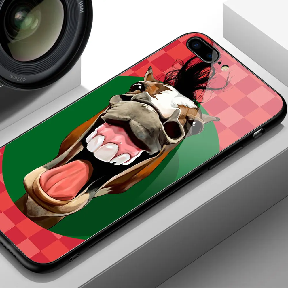 Finder чехол Lucky Cat жираф животное твердая задняя крышка стеклянный для iPhone 6 6S 8 7 Plus X