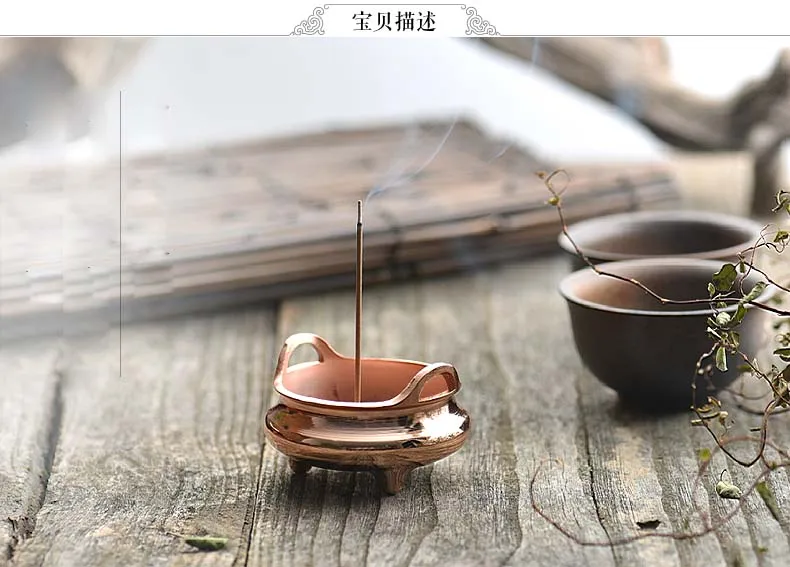 Китайский винтажный мини штатив из цинкового и медного сплава Joss Stick