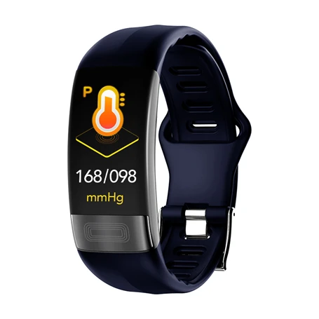 Синий P11 смарт-браслет спортивные Смарт-часы для мужчин и женщин Smartband ECG Bluetooth браслет монитор сердечного ритма напоминание о звонках - Цвет: Синий