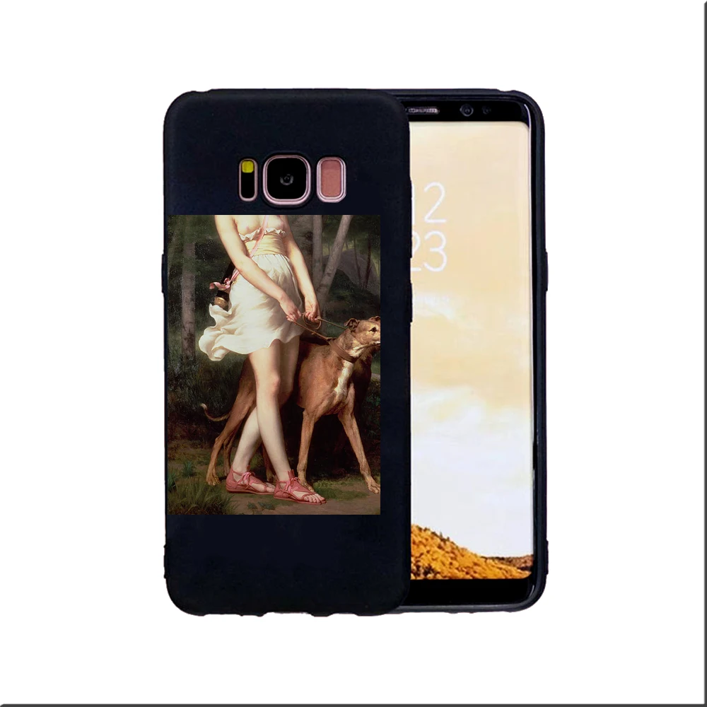 Чехол для galaxy s10 plus s10e мягкий силиконовый чехол телефона с рисунком Моны Лизы