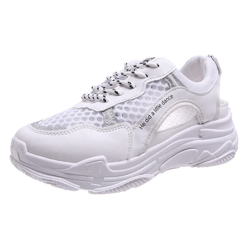 XDA/Новинка обувь на платформе с толстым каблуком женская повседневная сетчатой