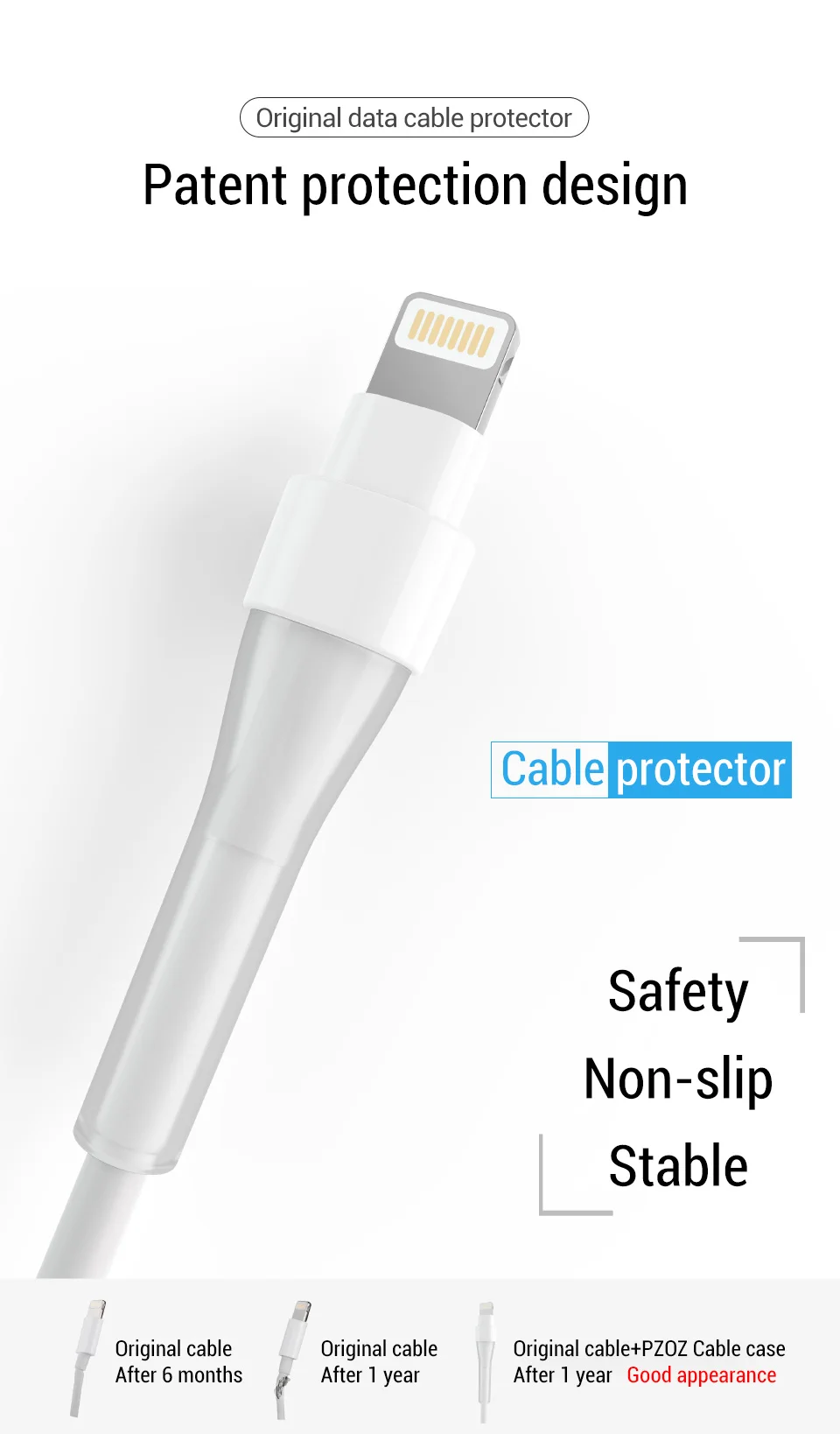 PZOZ USB кабель протектор для iPhone X XS Max XR 8 7 6 Plus 5 S SE устройство для сматывания кабеля защита шнура для оригинального iPhone кабеля