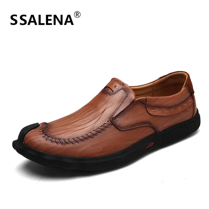 Для мужчин Бизнес Роскошные Повседневная кожаная обувь Удобная без шнуровки