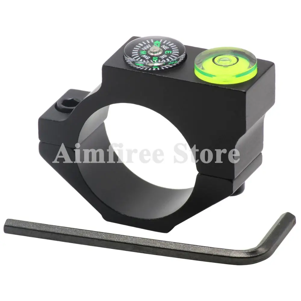 

Bubble Level Optics Scope Mount Ring With Build-in Compass for 1 inch 25.4mm or 30mm Riflescope Tube