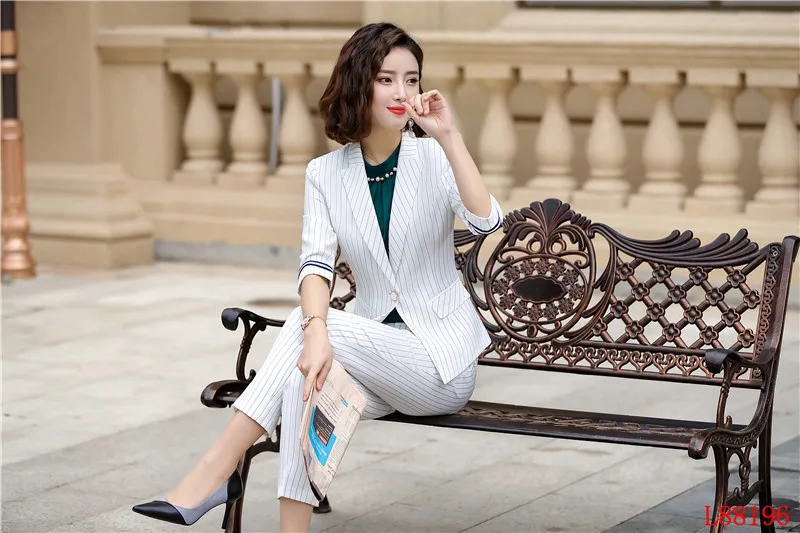 Модный повседневный женский белый полосатый Блейзер женские куртки рабочая