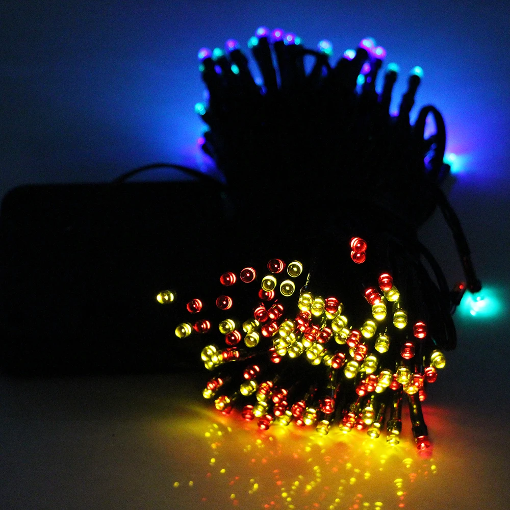 22 м 200led Солнечные лампы струнная лампа солнечная гирлянда со сказочными огнями
